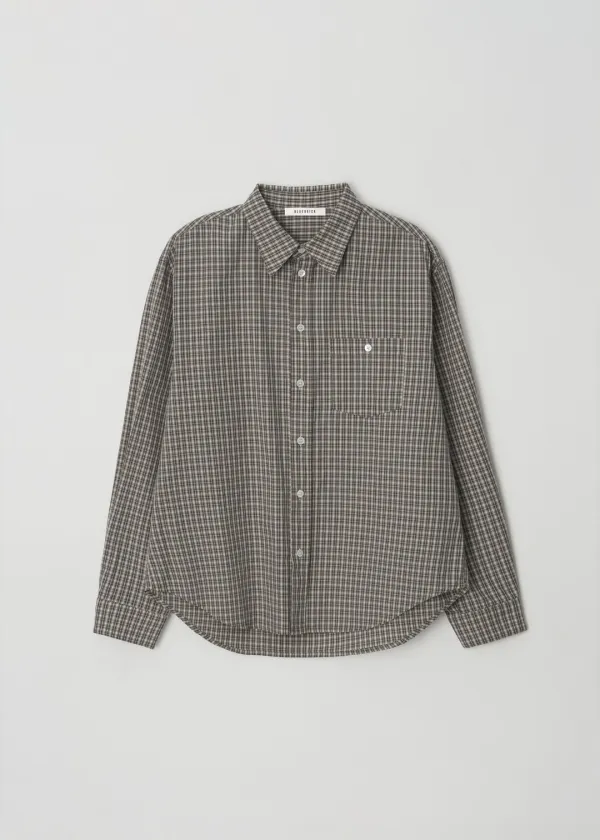 Leaf check shirt (beige)