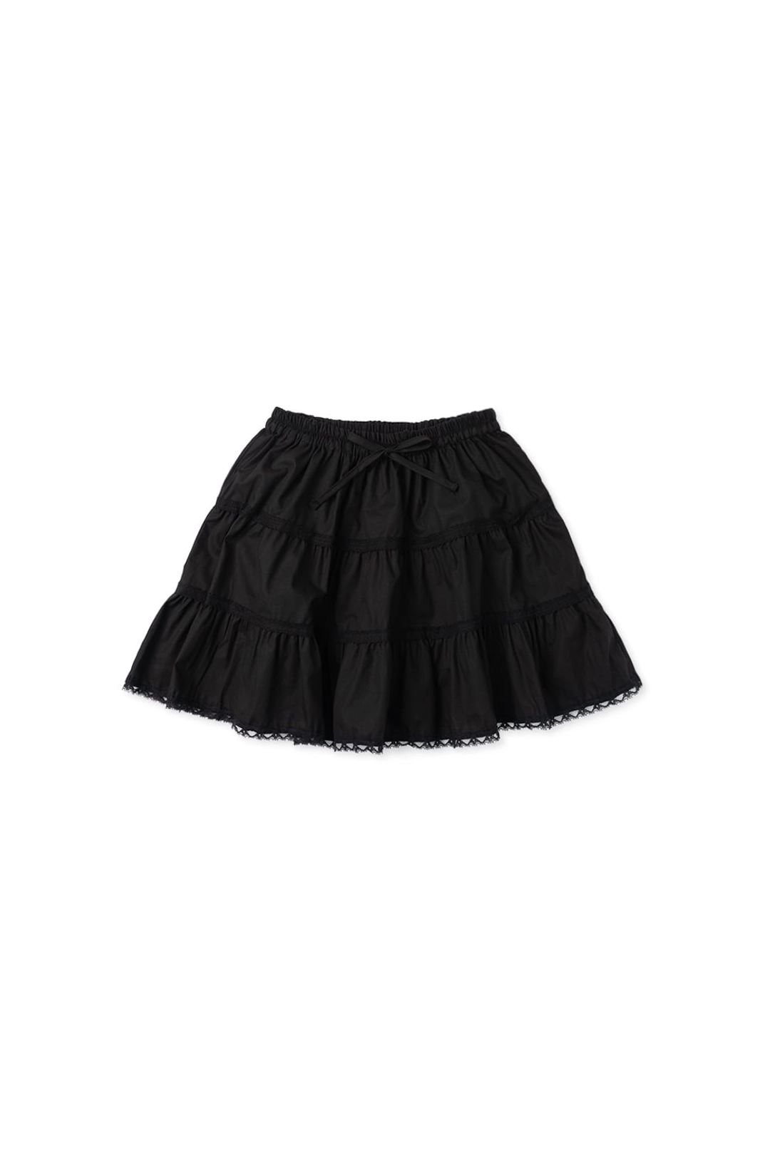 위드아웃썸머 Sheer lace skirt_black 상품 이미지 1