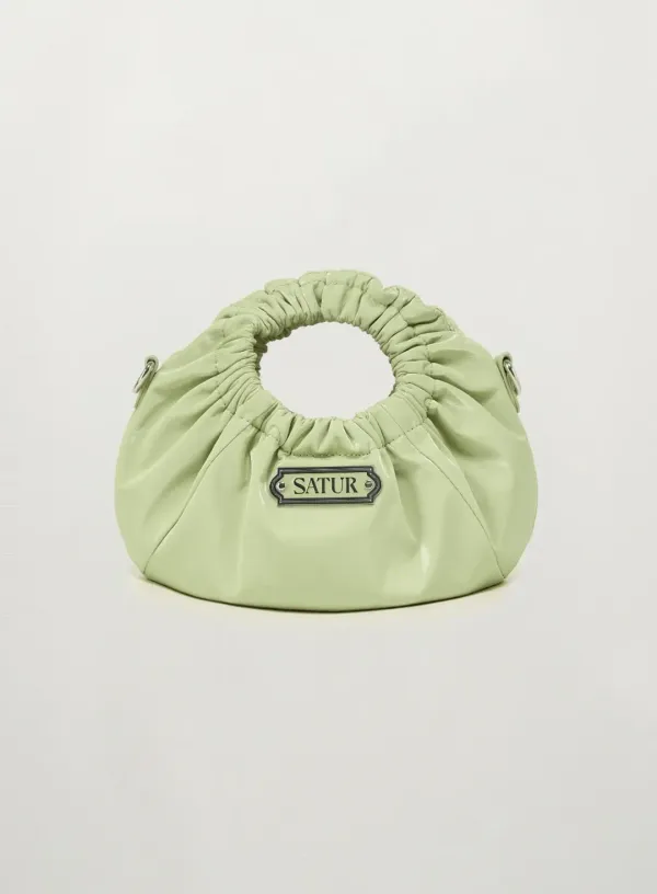 Scrunchie Mini Tote & Cross Bag - Apple Green