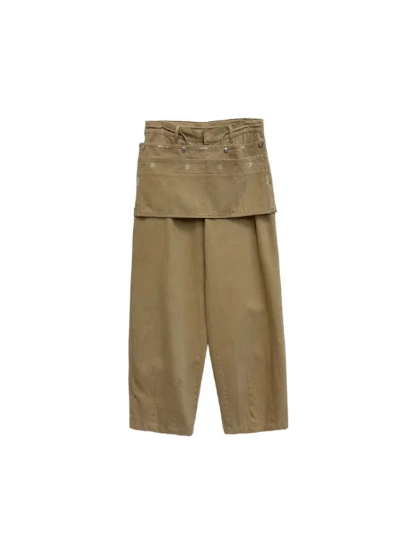 Garden Apron Pants Beige_F261PT04