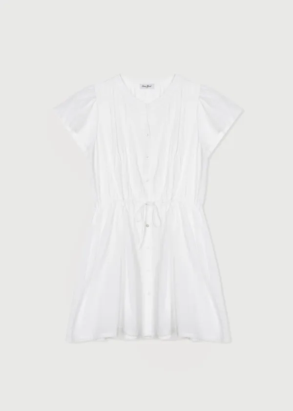 [2ND] DEW LACE PINTUCK DRESS - WHITE