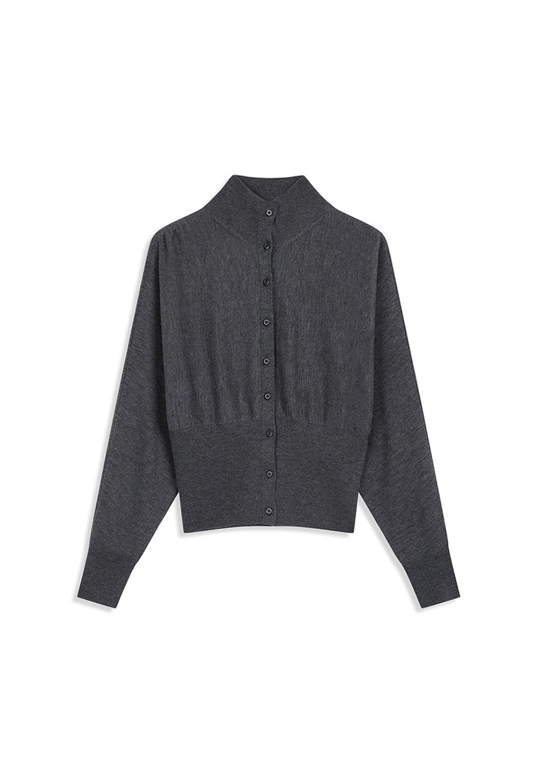 오픈와이와이 BUTTON UP BLOUSON CARDIGAN, CHARCOAL 상품 이미지 1
