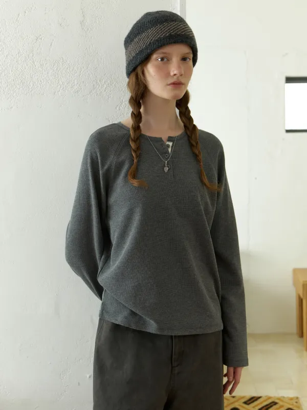 Sylvan waffle t-shirt (charcoal)