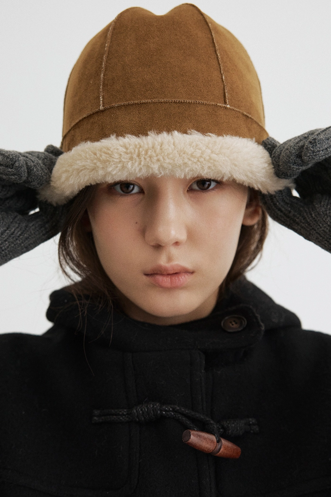 블랭크공삼 wool shearing reversible bucket hat (beige) 상품 이미지 2