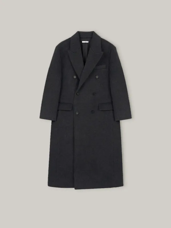 Cashmere Double Coat - Charcoal