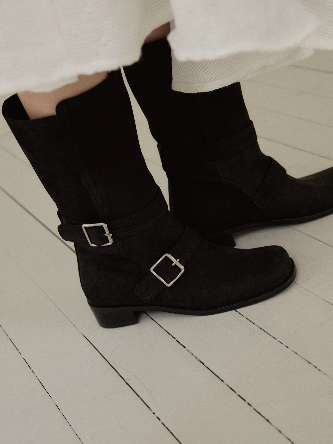 러브듀이 Engineer midi boots / 블랙누벅 상품 이미지 3