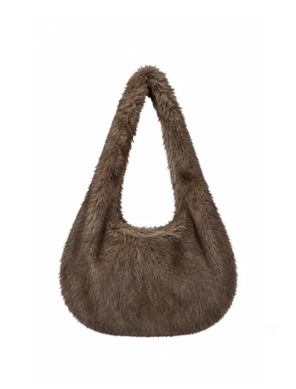 SOFT FUR SHOULDER BAG [COCOA]