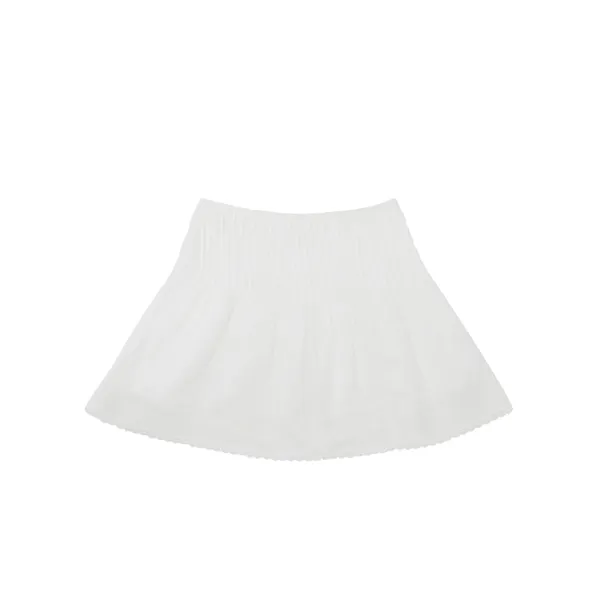 Pintuck Mini Skirt (cloud white)