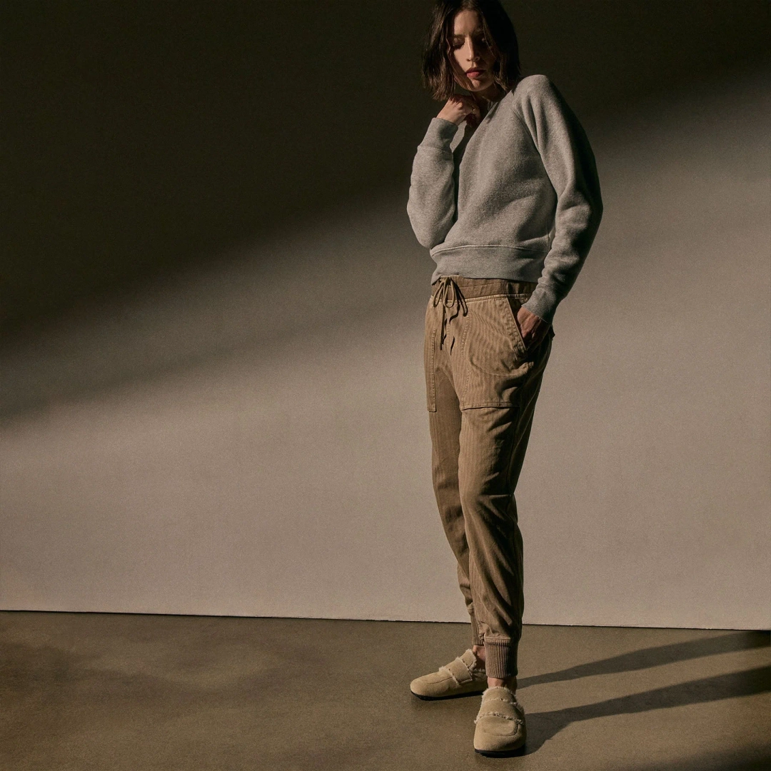 제임스펄스 Herringbone Twill Mixed Media Pant - Soft Beige Pigment 상품 이미지 1