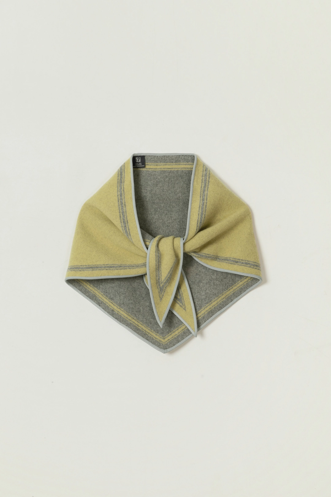세이지먼트 EDAN COLOR SCHEME WOOL MUFFLER_YELLOW-GRAY 상품 이미지 1