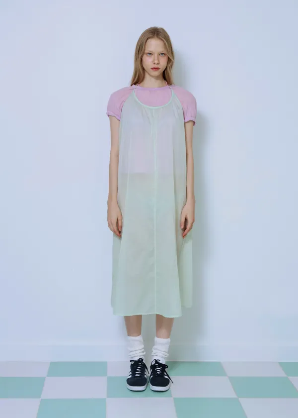 Two-Way Sheer Layered One-Piece_Lime