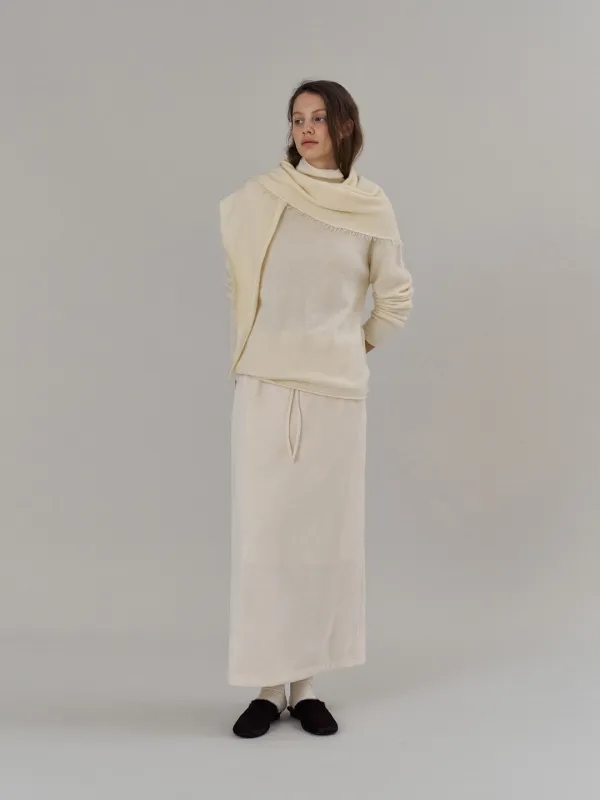 [2nd] Noel Velvet Skirt_Cream