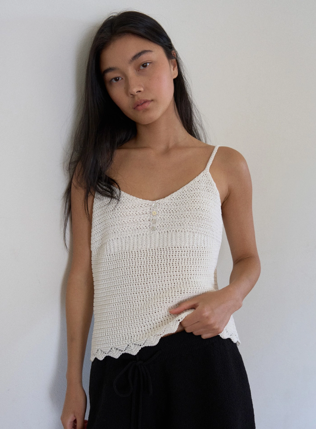 망고매니플리즈 SAHARA KNIT BUSTIER_IVORY 상품 이미지 3
