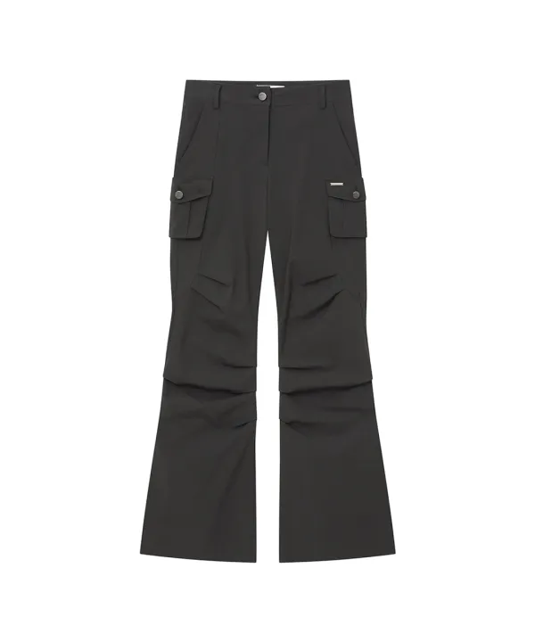 [Hannah X Misekiseoul] Hannah side pocket flared pants CHARCOAL