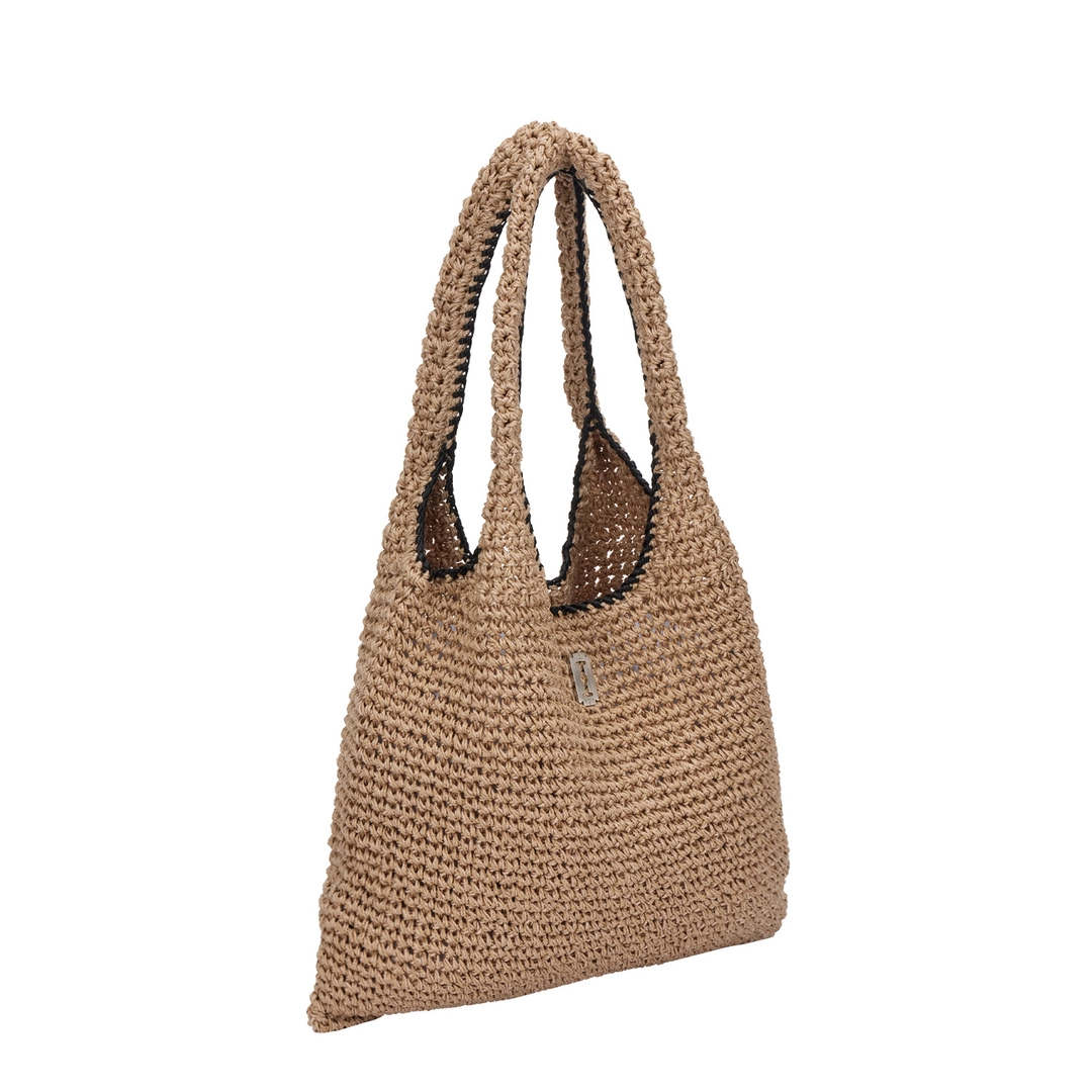 분크 Boater Weaving Hobo L (보터 위빙 호보 라지) Beige 상품 이미지 1