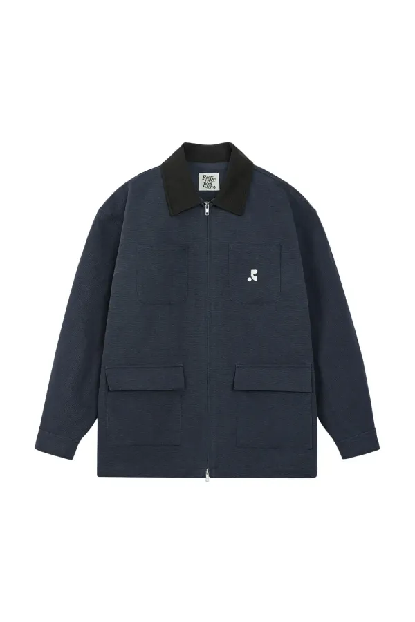 COTTON WORK JACKET - NAVY