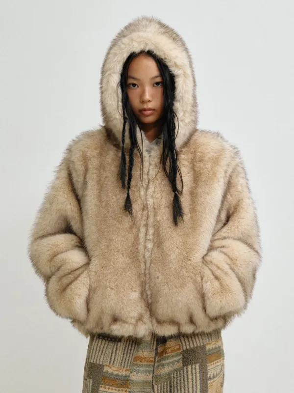 [PLZPROJECT] HOODED FUR JACKET [ 10/28 예약배송 ]
