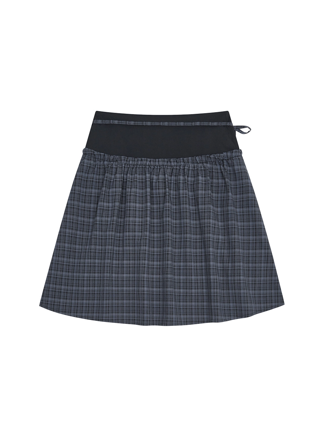 뚜오미오 CHECK STRAP MIDI SKIRT [NAVY] 상품 이미지 1