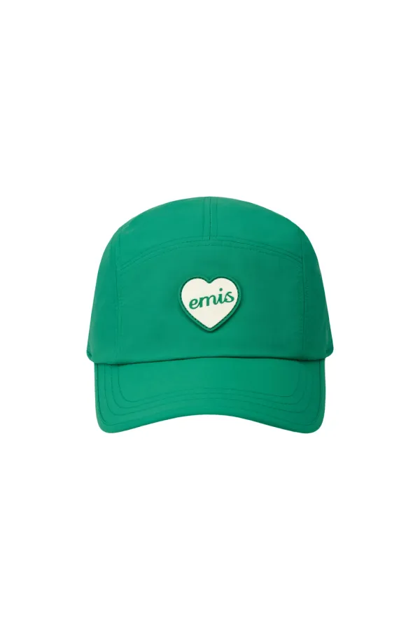 HEART RUBBER PATCH CAMP CAP-GREEN