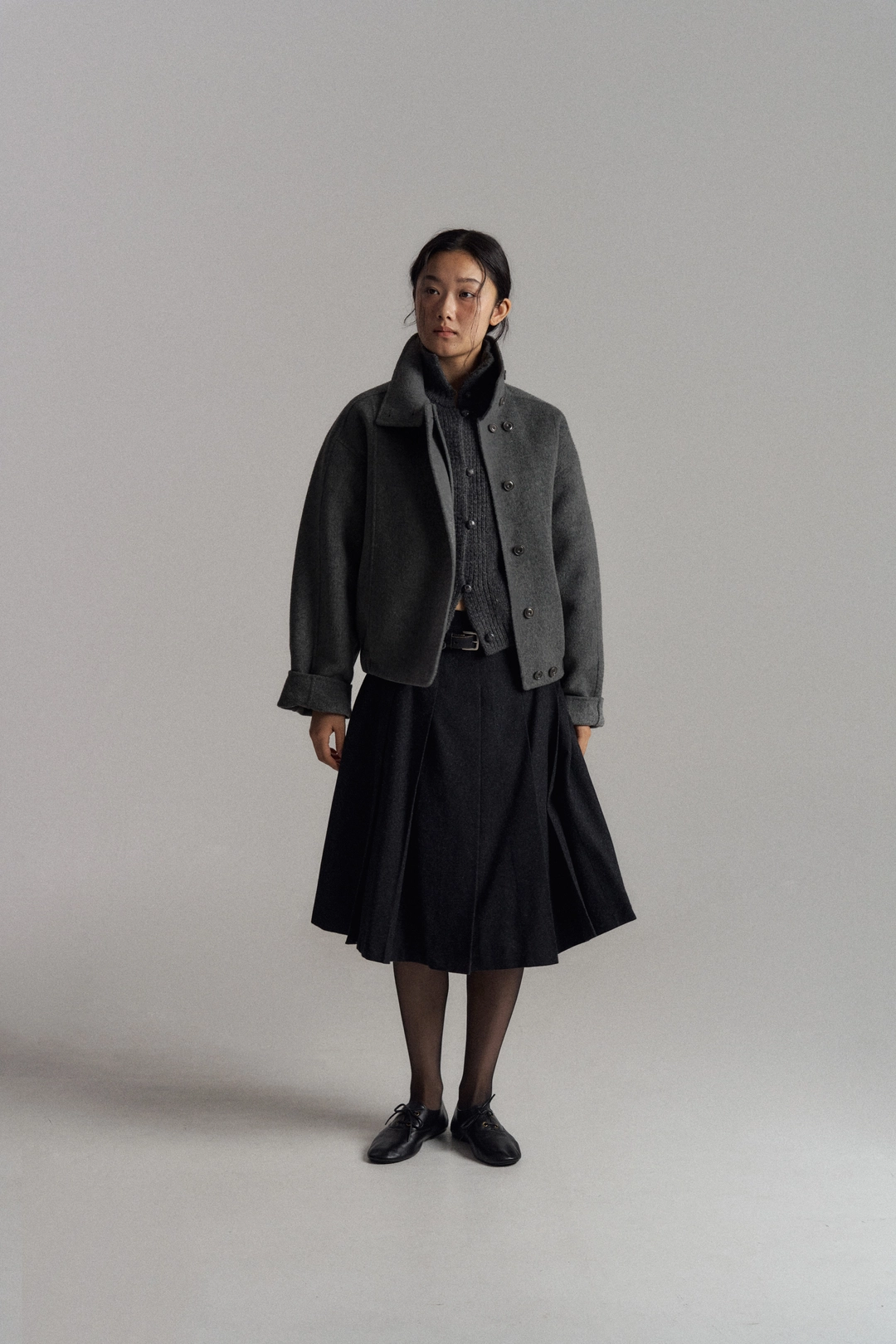 블로어 [10/23 예약배송] Lambswool Handmade Blouson (Charcoal) 상품 이미지 1