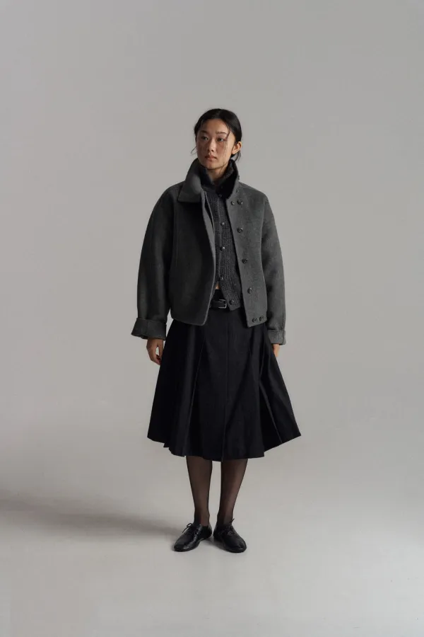 [10/23 예약배송] Lambswool Handmade Blouson (Charcoal)