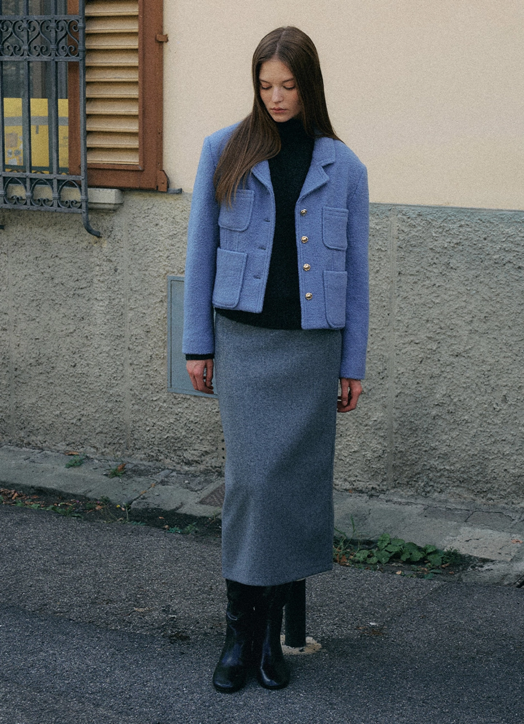 안젤로비안코 Renna Wool Skirt 상품 이미지 2