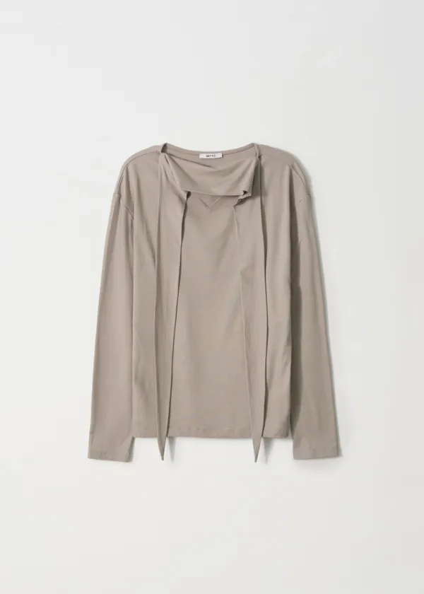 [7th] Tie T-Shirt_Ash Beige