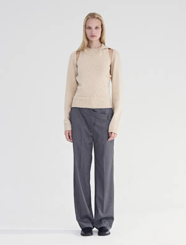 HOODED BOLERO KNIT [IVORY]