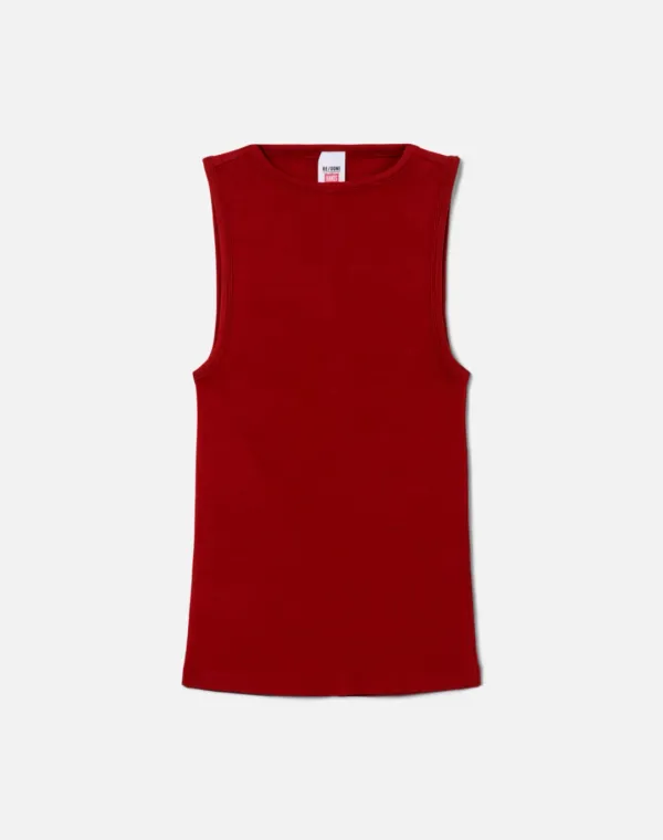 Hanes High Neck Tank - Rosso