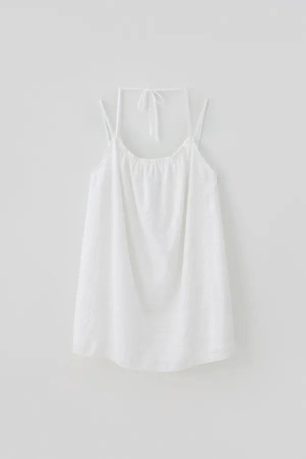 (2nd re-stock) T/T Punched halter one-piece (white)
