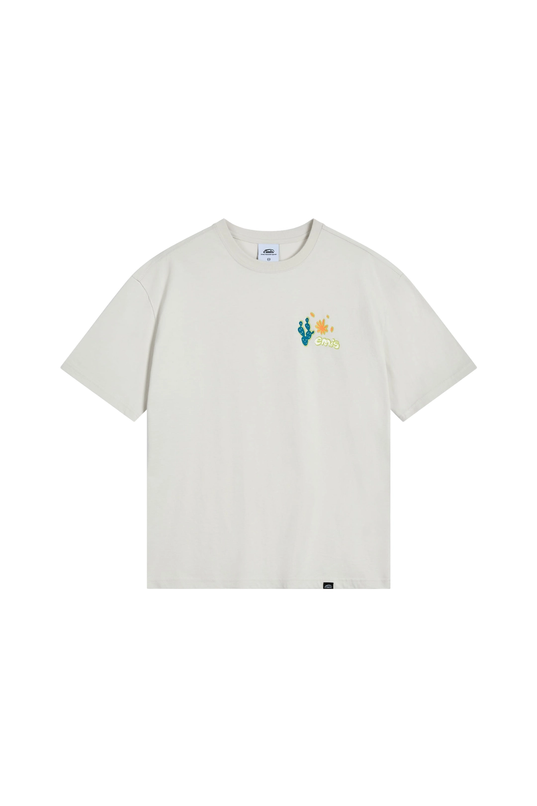 이미스 COASTAL EMBROIDERY T-SHIRT-CHALK WHITE 상품 이미지 1