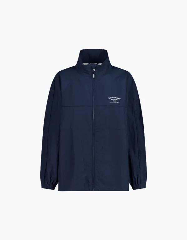 nylon windbreaker jumper - navy