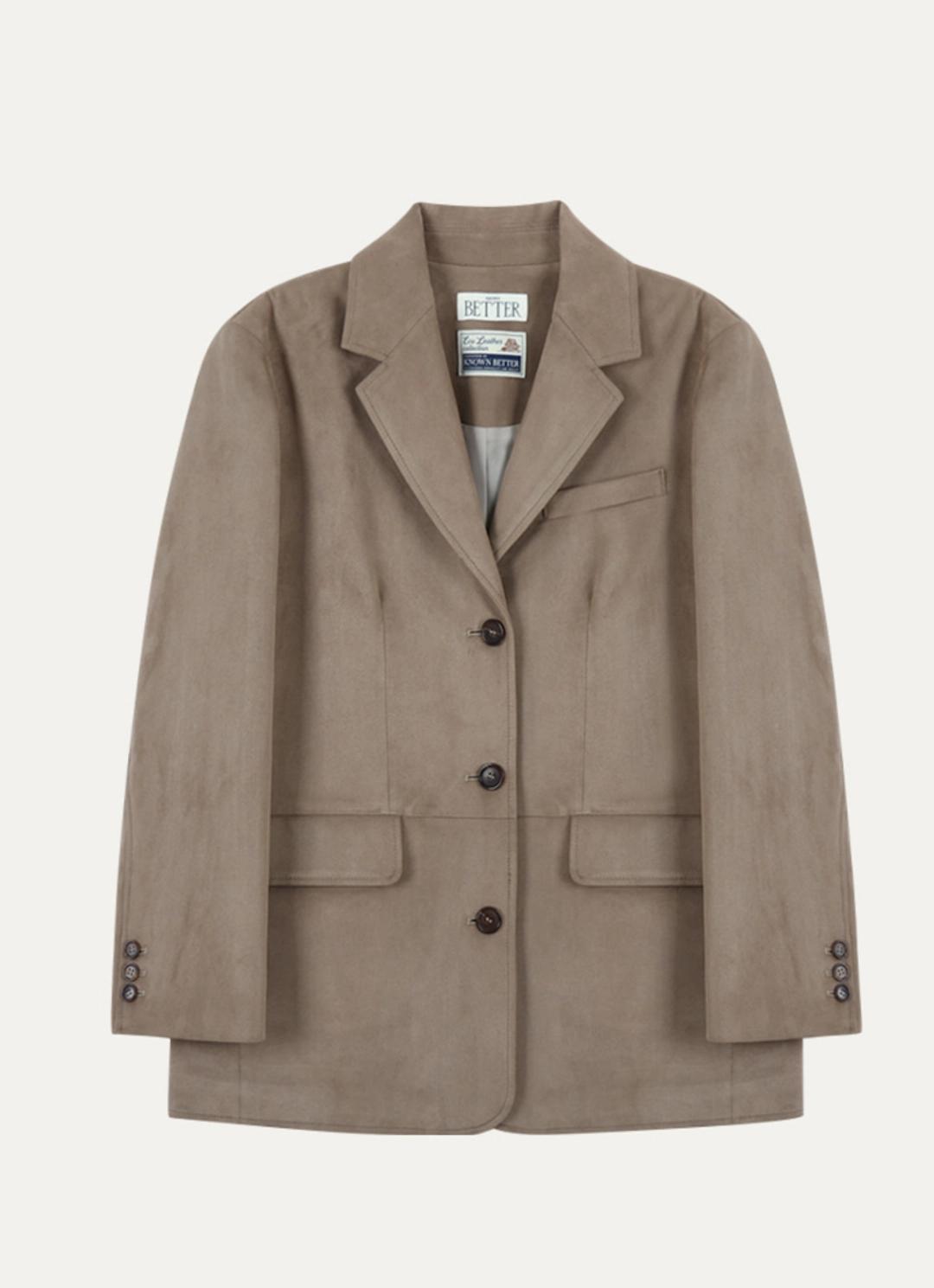 노운베러 Suede single button jacket [KNFW01JK01]_[2color] 상품 이미지 3