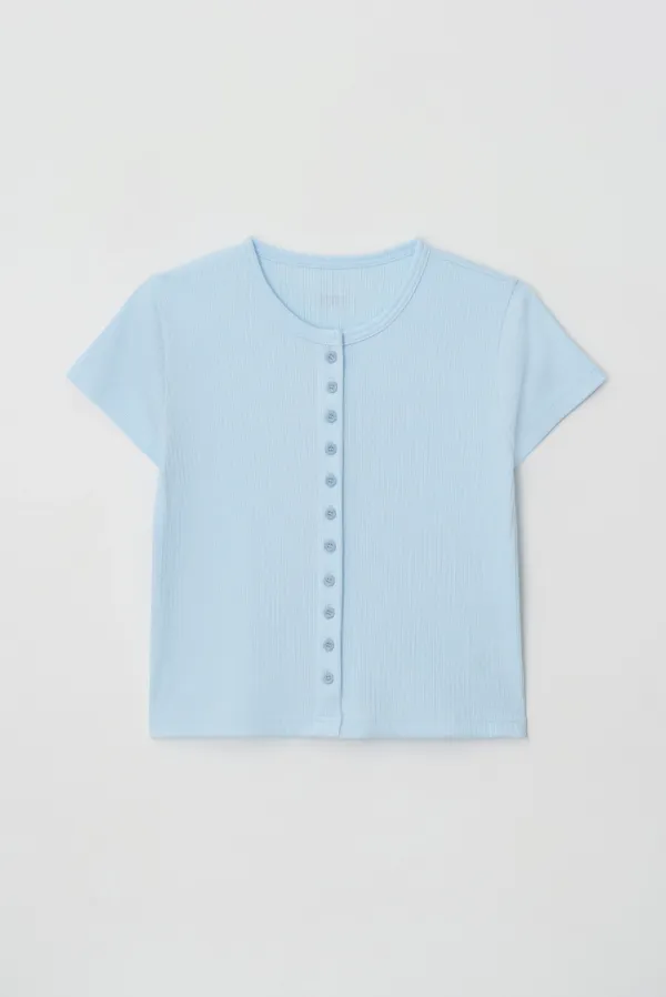 baker button tee - sky