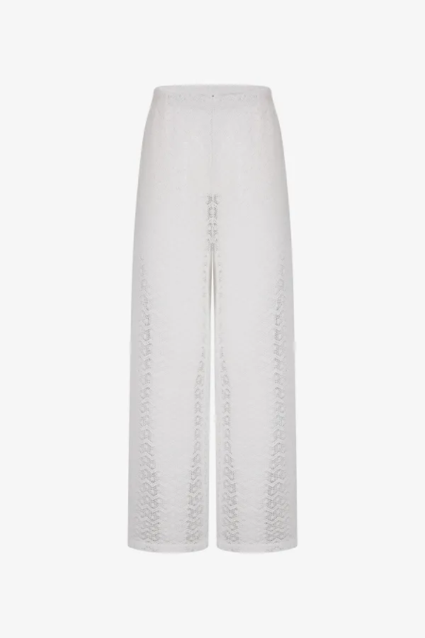 25SS rose knit see-through pants