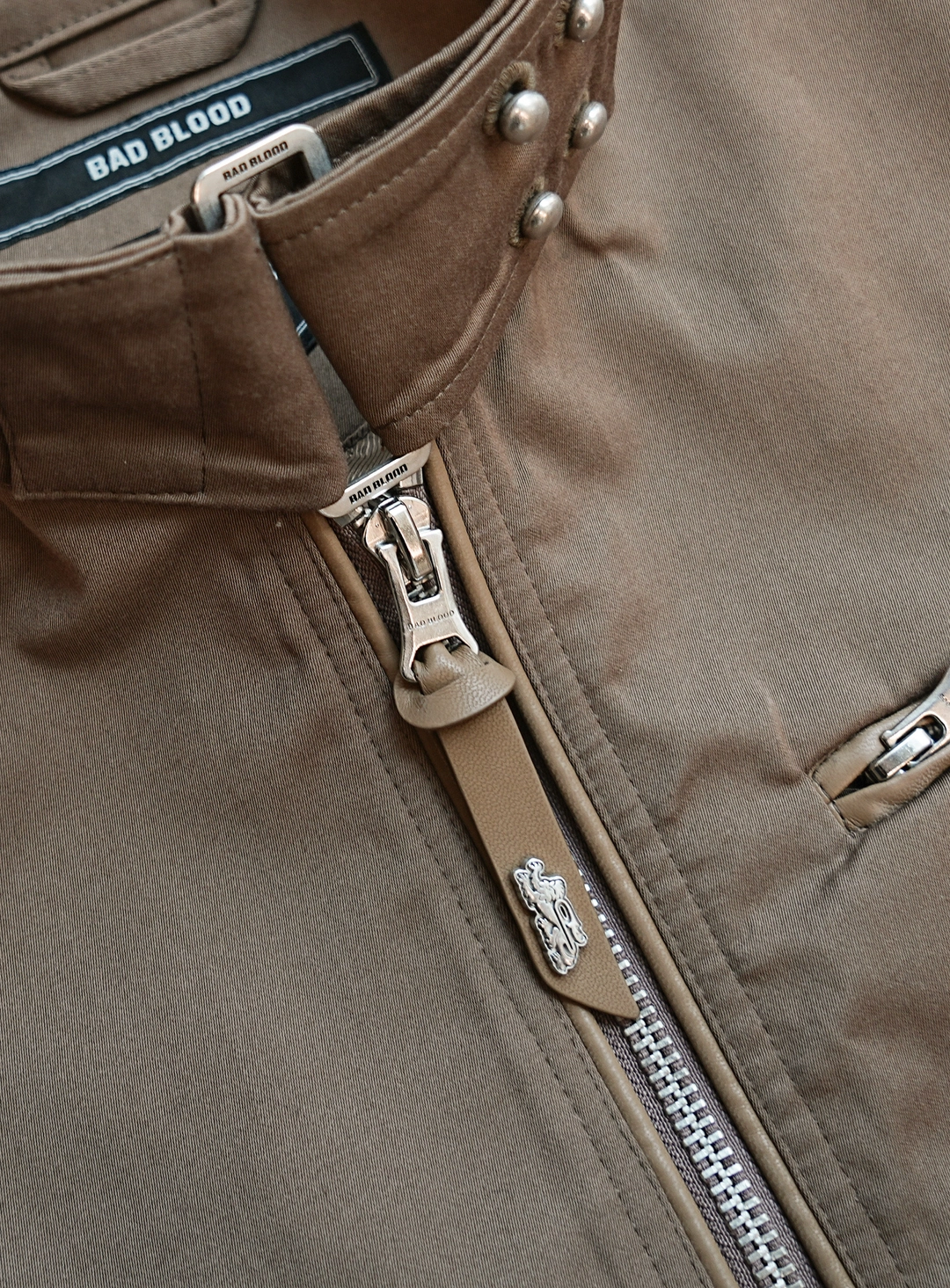 배드블러드 [w-jkt26-019] Spina High-Neck Jacket - Brown 상품 이미지 2