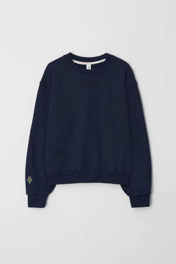 layered sweatshirt - navy