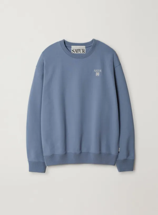 Loren Small Logo Basic Sweatshirt - Blue