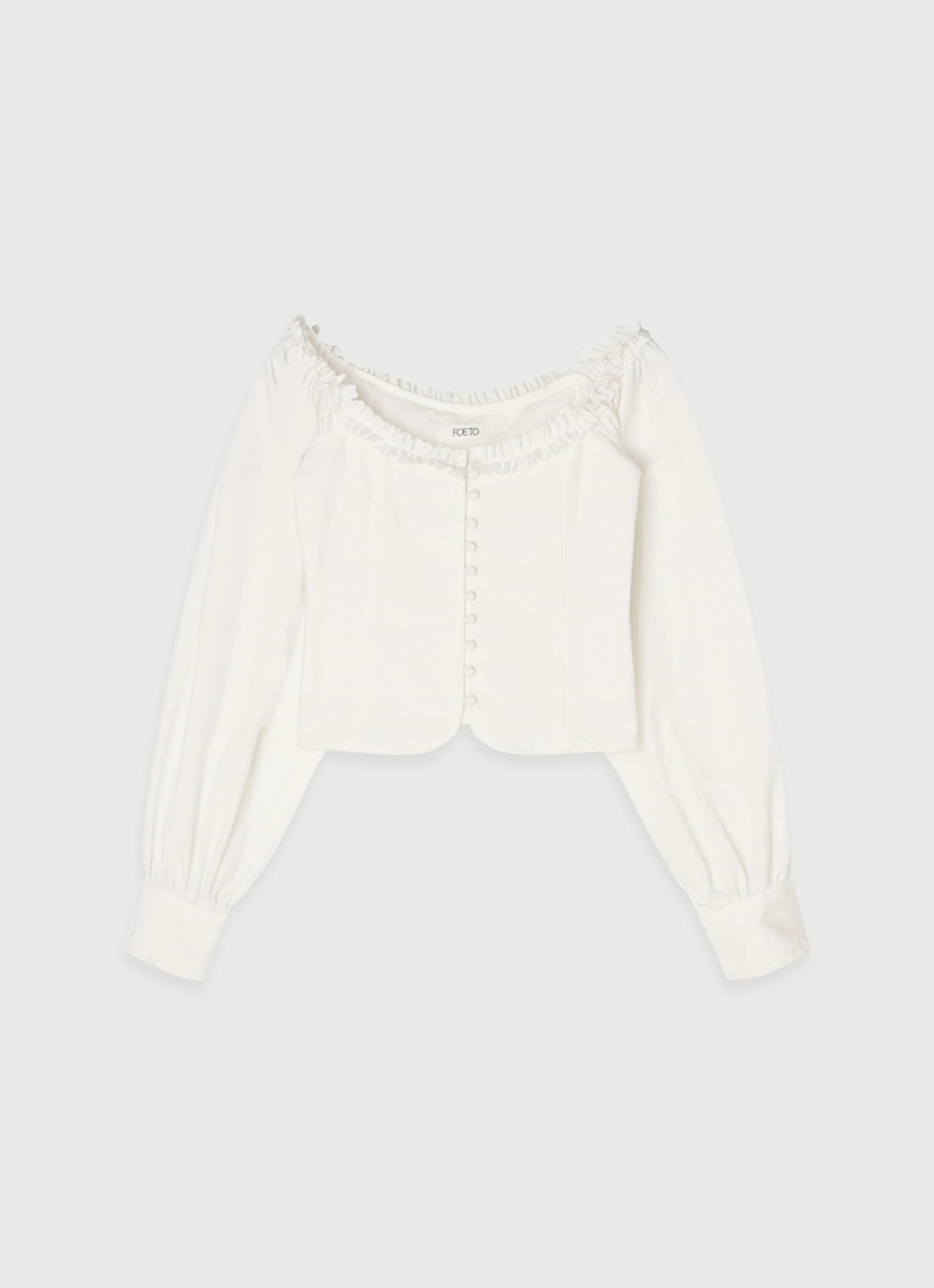 포에토 SHY OFF BLOUSE - IVORY 상품 이미지 1