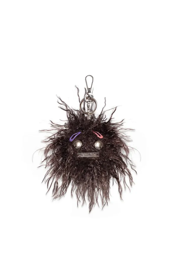 ODDBALL FUR KEYRING IN BROWN