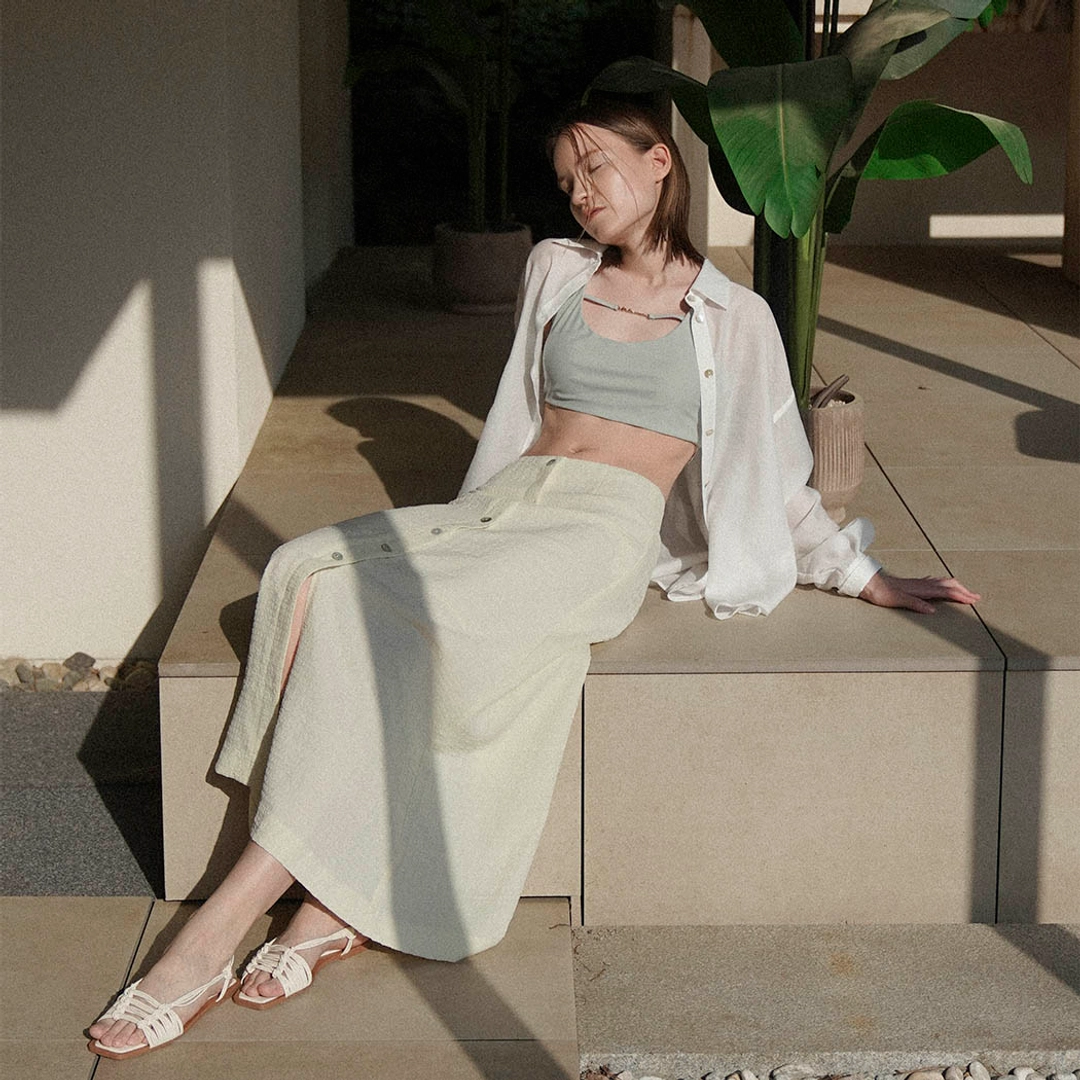 아뜰리에 나인 (SK-4945)KORI H-LINE LONG SKIRT 상품 이미지 1
