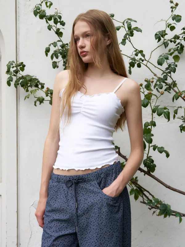 fairy shirring camisole (white)