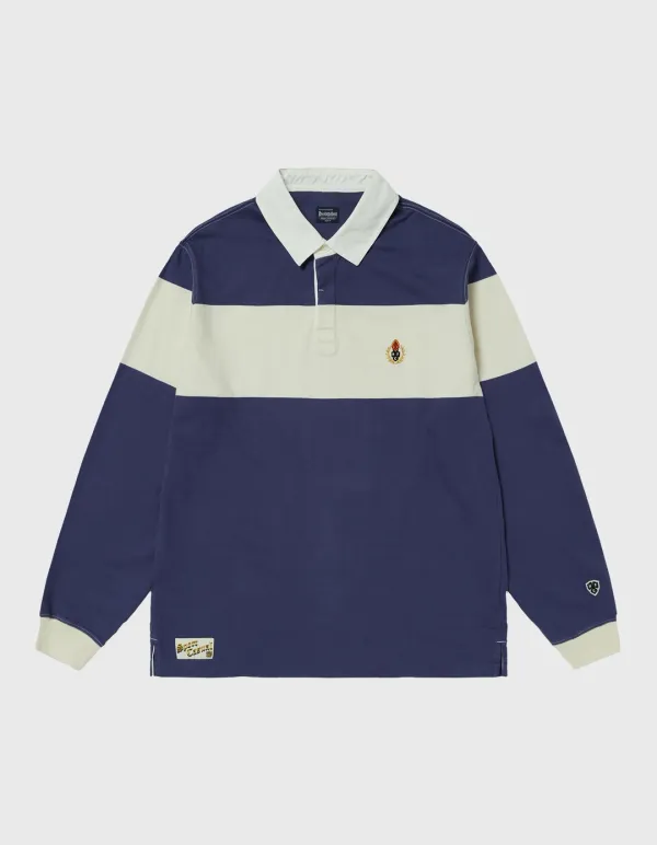 CREST WASHED 7.5S RUGBY SHIRT / Blue