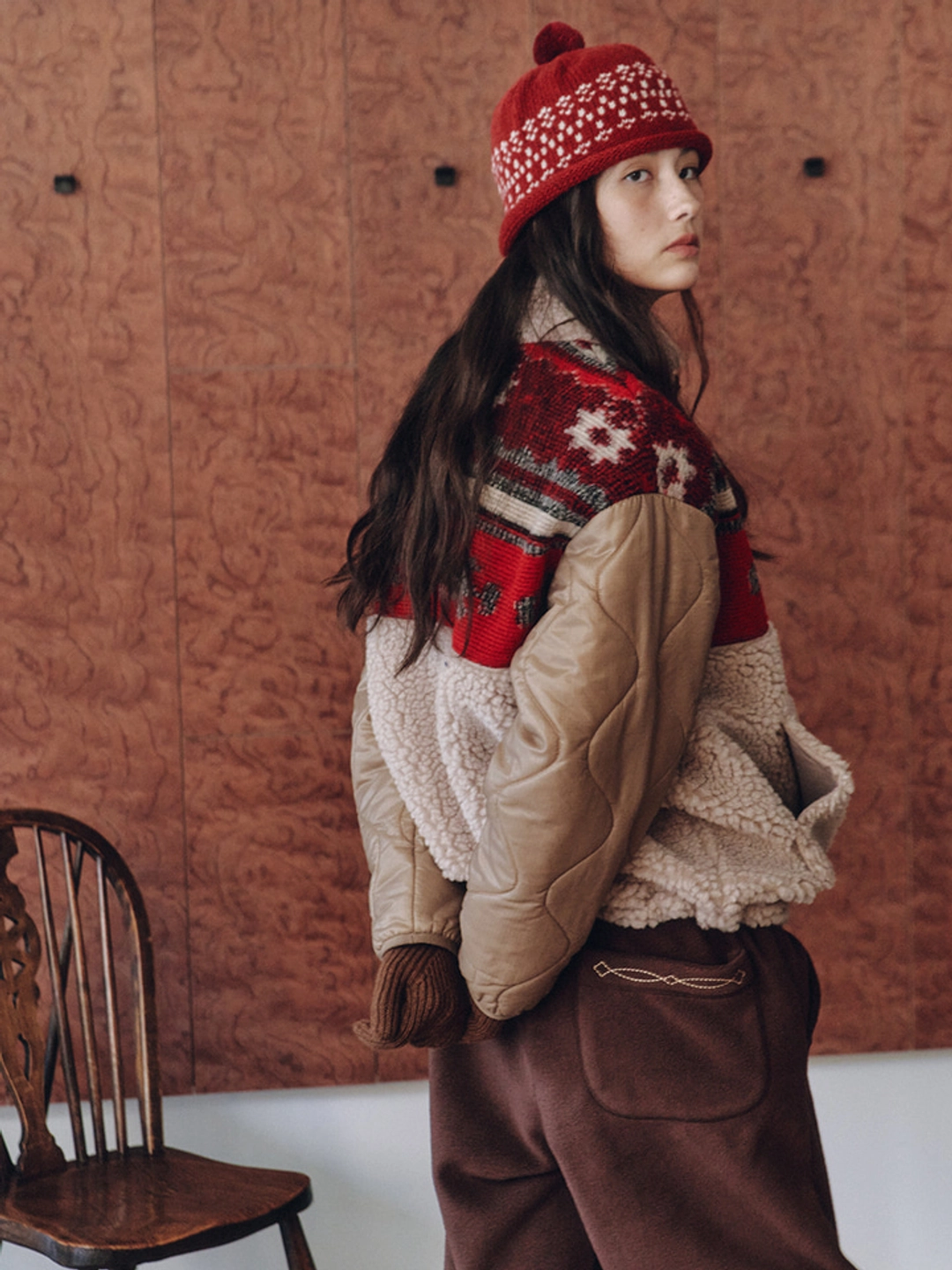 프리터 [슬기 착용] Nana Quilted Jacket Red_F263JP10 상품 이미지 3