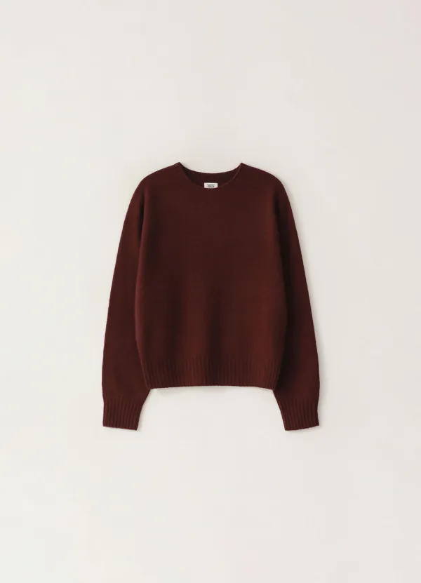 Park Wholegarment Round Knit - Wine (10월 중순 순차배송)