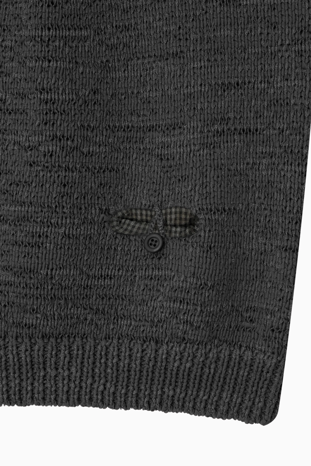 오헤시오 WEAVING POCKET CAP-SLEEVE KNIT, CHARCOAL 상품 이미지 3