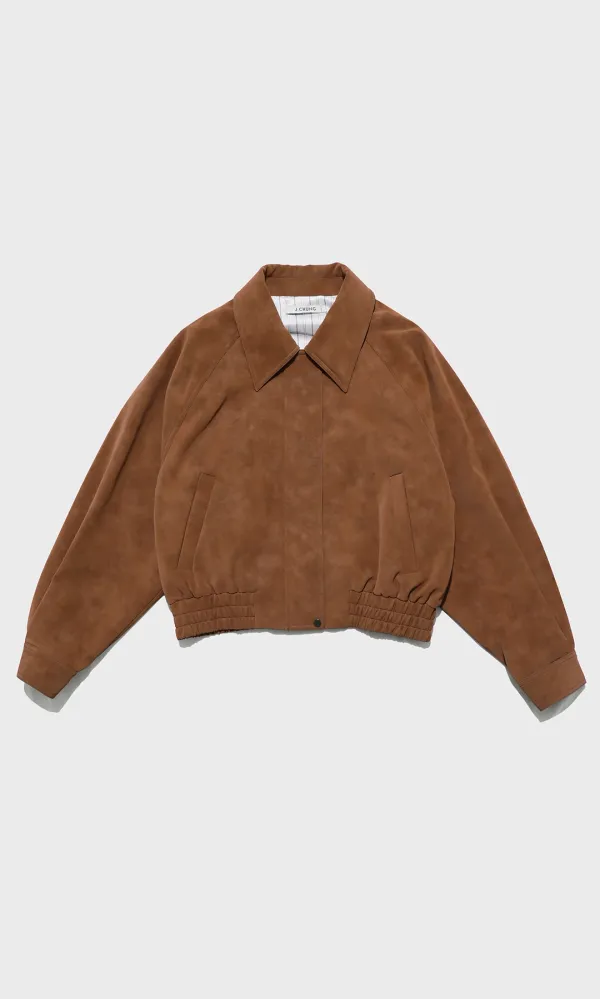 Wet Faux Leather Blouson_Camel (6차 리오더)