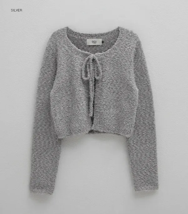 (CD-2159)RIBBON TIE OPEN CARDIGAN