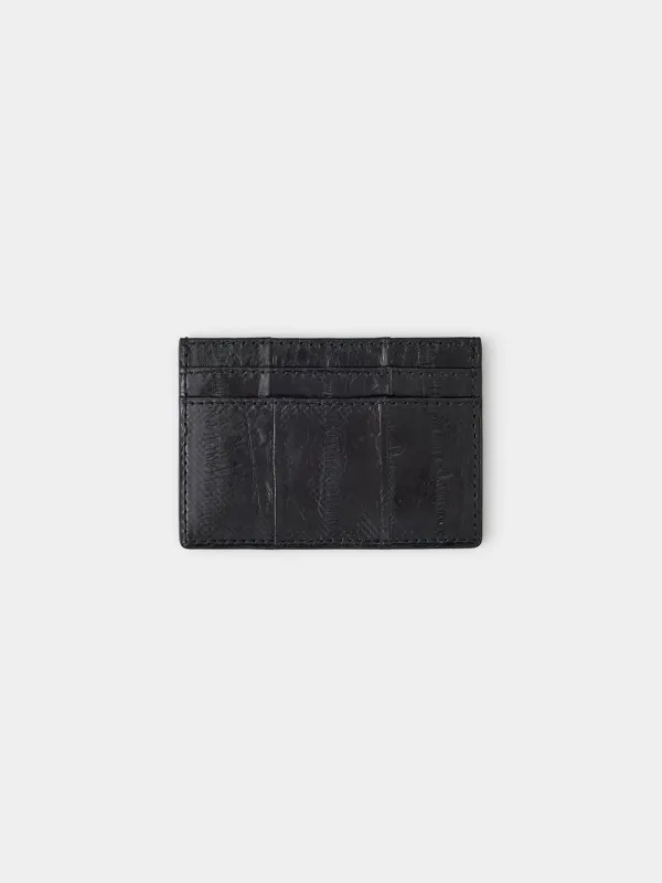 Montana eel card wallet - Black