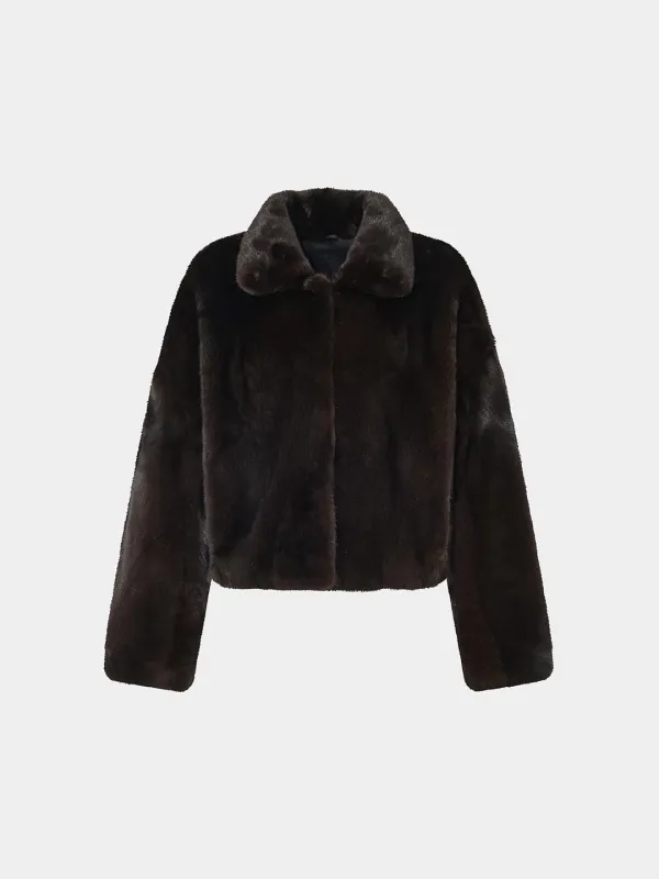 Kostya mink crop JK - Dark brown